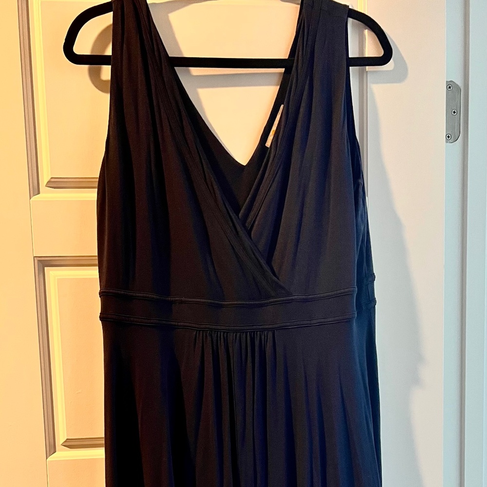 Boden Navy Surplice Knee Length Dress, Size 14